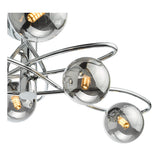 Dar Lysandra 6 Light Semi-Flush Polished Chrome and Smoked Glass –  from Amos Lighting + Home