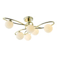 Dar Lysandra 6 Light Semi-Flush Polished Gold and Opal Glass –  from Amos Lighting + Home