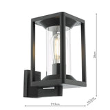 Dar Mackenzie Outdoor Wall Light Matt Black IP65 –  from Amos Lighting + Home