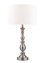 Dar Madrid Table Lamp Satin Chrome With Shade –  from Amos Lighting + Home