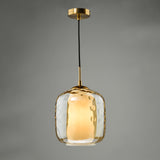 Dar Majella Pendant Aged Brass and Champagne Glass –  from Amos Lighting + Home