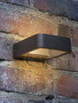 Dar Malone Square Outdoor Wall Light Dark Grey Glass IP65 LED –  from Amos Lighting + Home