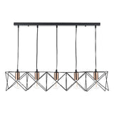 Dar Midi 5 Light Bar Black and Copper –  from Amos Lighting + Home