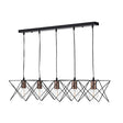 Dar Midi 5 Light Bar Black and Copper –  from Amos Lighting + Home