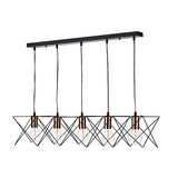 Dar Midi 5 Light Bar Black and Copper –  from Amos Lighting + Home