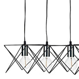 Dar Midi 5 Light Bar Pendant Black and Polished Chrome –  from Amos Lighting + Home