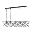 Dar Midi 5 Light Bar Pendant Black and Polished Chrome –  from Amos Lighting + Home