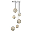 Dar Mikara 6lt Cluster Pendant Planet Glass & Polished Chrome –  from Amos Lighting + Home