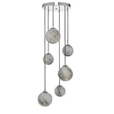 Dar Mikara 6lt Cluster Pendant Planet Glass & Polished Chrome –  from Amos Lighting + Home