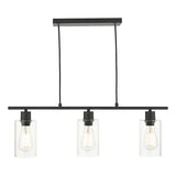 Dar Miu 3 Light Bar Pendant Matt Black Glass –  from Amos Lighting + Home