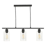 Dar Miu 3 Light Bar Pendant Matt Black Glass –  from Amos Lighting + Home