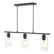 Dar Miu 3 Light Bar Pendant Matt Black Glass –  from Amos Lighting + Home