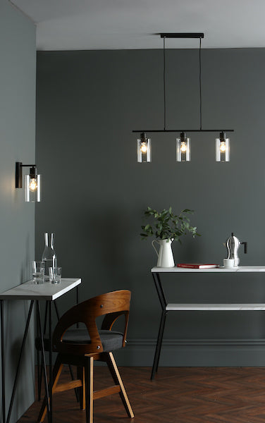 Dar Miu Wall Light Matt Black Glass –  from Amos Lighting + Home