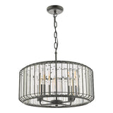 Dar Naeva 4 Light Pendant Matt Black and Crystal –  from Amos Lighting + Home