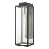 Dar Naxos Outdoor Wall Light Black Glass IP43 –  from Amos Lighting + Home