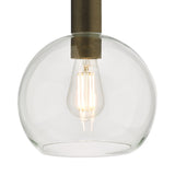 Dar Nikolas Solid Brass Pendant Round Glass –  from Amos Lighting + Home