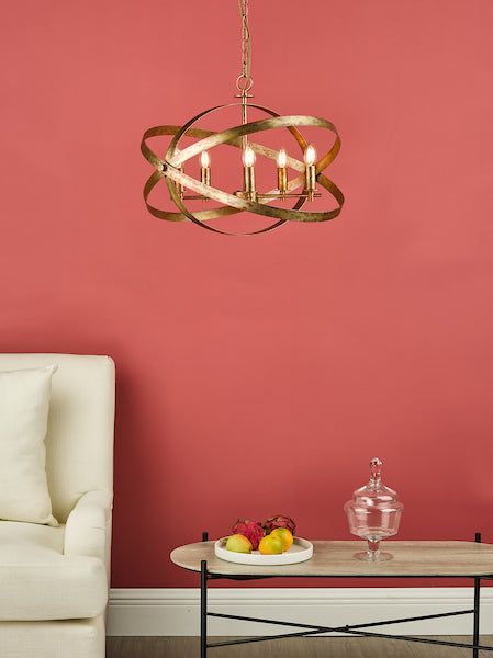 Dar Nitya 5lt Pendant Chandelier Oxidised Copper –  from Amos Lighting + Home