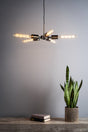 Dar Onika 5 Light Pendant Chandelier Antique Brass Matt Black –  from Amos Lighting + Home