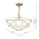 Dar Orsini Pendant Old Gold –  from Amos Lighting + Home