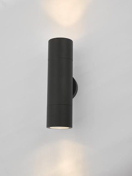 Dar Ortega Black up/down Outdoor Wall Light IP65 –  from Amos Lighting + Home