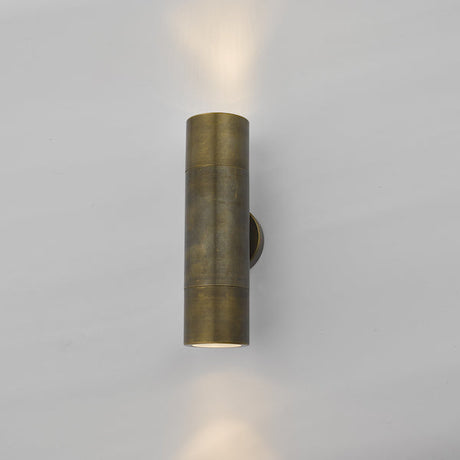 Dar Ortega Brass up/down Outdoor Wall Light IP65 –  from Amos Lighting + Home