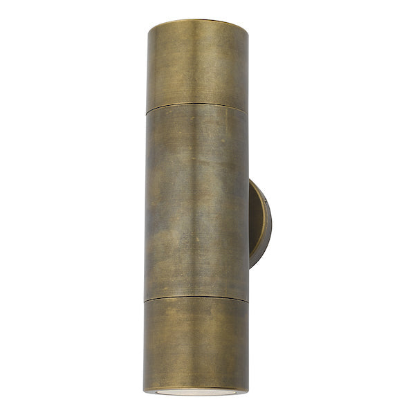 Dar Ortega Brass up/down Outdoor Wall Light IP65 –  from Amos Lighting + Home