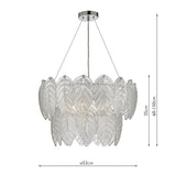 Dar Phillipa Pendant Chandelier Clear Glass & Polished Chrome –  from Amos Lighting + Home