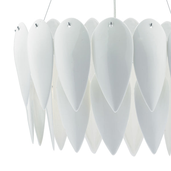 Dar Phillipa Pendant Chandelier White Ceramic –  from Amos Lighting + Home