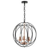 Dar Phoenix 3 Light Pendant Black & Copper –  from Amos Lighting + Home