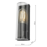 Dar Quenby Outdoor Wall Light Matt Grey Acrylic IP65 –  from Amos Lighting + Home