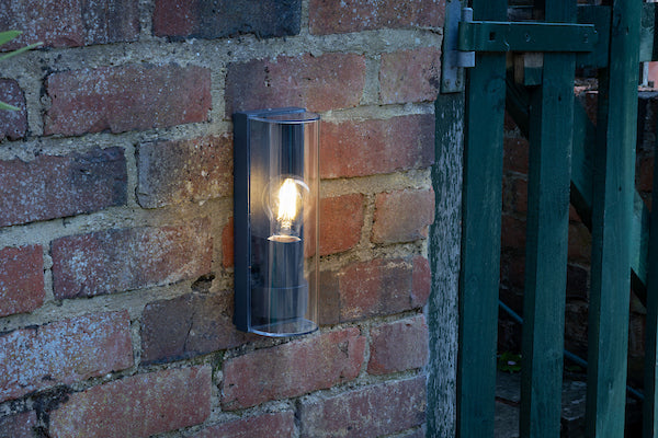 Dar Quenby Outdoor Wall Light Matt Grey Acrylic IP65 –  from Amos Lighting + Home