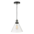 Dar Ray 1 Light Single Pendant Antique Nickel Clear Glass –  from Amos Lighting + Home