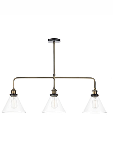 Dar Ray 3 Light Bar Pendant Antique Brass –  from Amos Lighting + Home