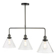 Dar Ray 3 Light Bar Pendant Antique Nickel Clear Glass –  from Amos Lighting + Home