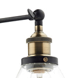 Dar Ray Wall Light Antique Brass and Clear Glass –  from Amos Lighting + Home