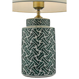 Dar Reese Ceramic Table Lamp Base Green & Blue Print –  from Amos Lighting + Home