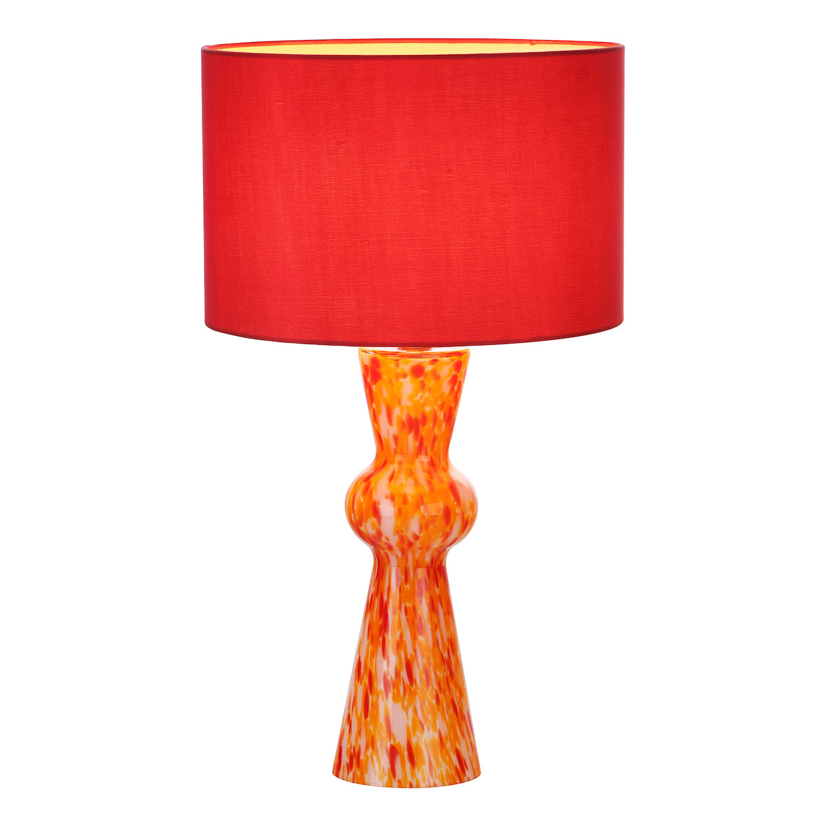 Dar Rheneas Table Lamp Red Glass With Shade –  from Amos Lighting + Home