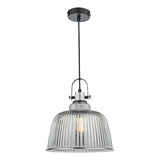 Dar Rhode Single Large Pendant Polished Chrome Smoked Glass –  from Amos Lighting + Home