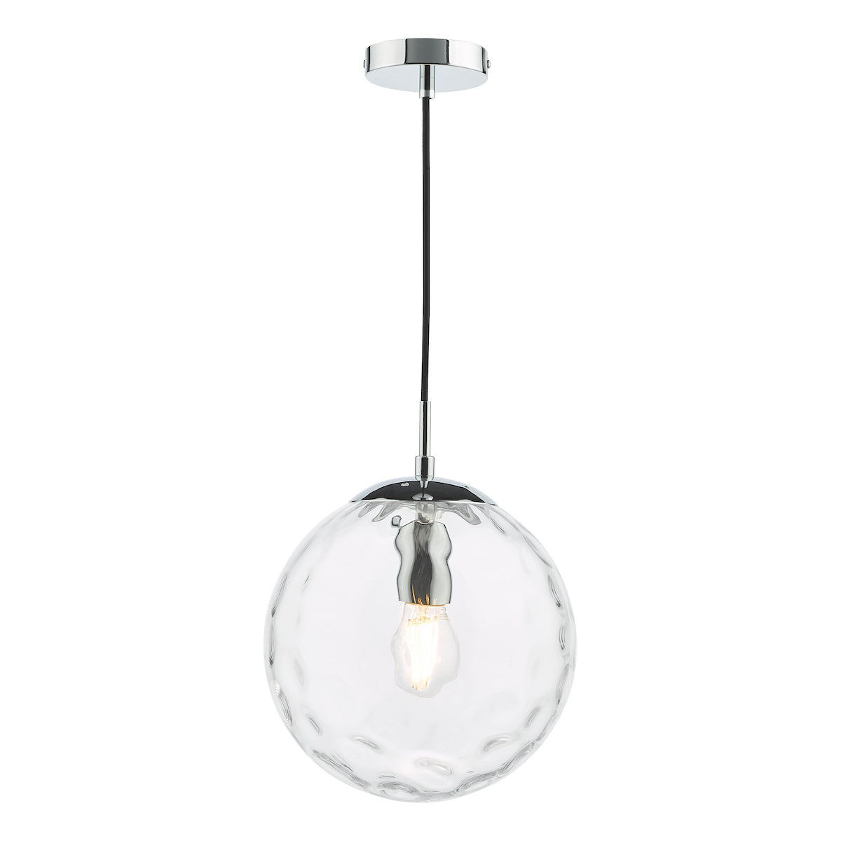 Dar Ripple Pendant Polished Chrome & Clear Glass –  from Amos Lighting + Home