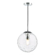Dar Ripple Pendant Polished Chrome & Clear Glass –  from Amos Lighting + Home