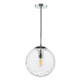 Dar Ripple Pendant Polished Chrome & Clear Glass –  from Amos Lighting + Home