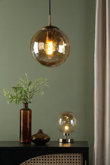 Dar Ripple Single Pendant Bronze and Champagne Glass –  from Amos Lighting + Home