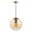 Dar Ripple Single Pendant Bronze and Champagne Glass –  from Amos Lighting + Home