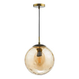 Dar Ripple Single Pendant Bronze and Champagne Glass –  from Amos Lighting + Home