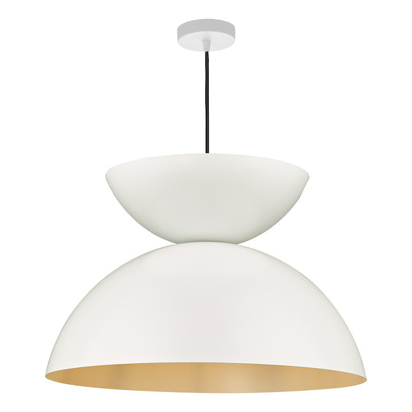 Dar Riya Japandi Style Pendant Matt White –  from Amos Lighting + Home