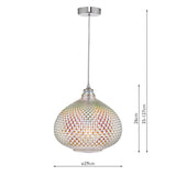 Dar Roisin Iridised Glass Pendant –  from Amos Lighting + Home