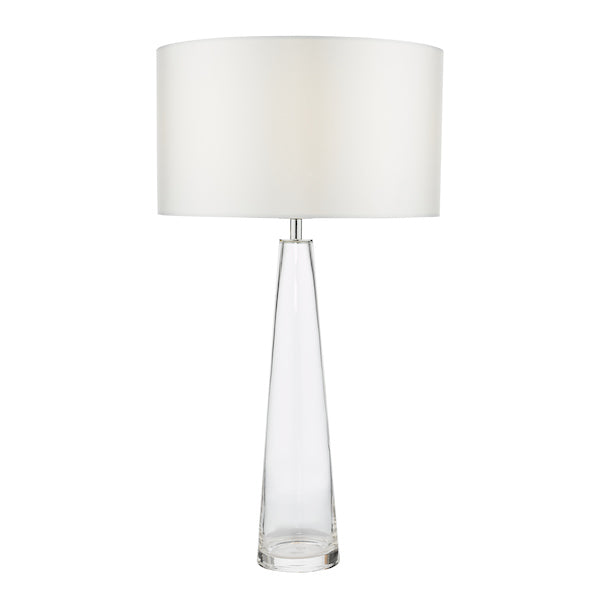 Dar Samara Table Lamp Base Clear Glass –  from Amos Lighting + Home