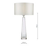 Dar Samara Table Lamp Base Clear Glass –  from Amos Lighting + Home