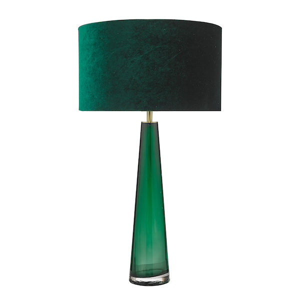 Dar Samara Table Lamp Base Green Glass –  from Amos Lighting + Home