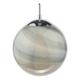 Dar Saturn Pendant Planet Style Glass and Polished Chrome –  from Amos Lighting + Home